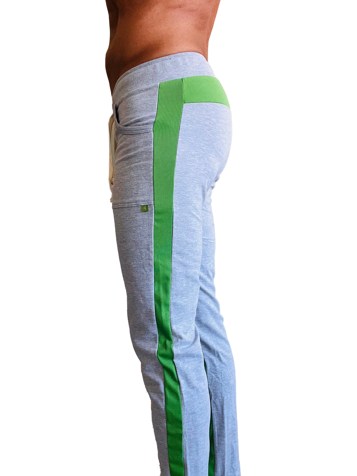 Eco-Track Yoga Sweatpants – Heather Grey/Green