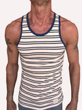 Nautical Brushed-Fleece Tank – Navy Stripe
