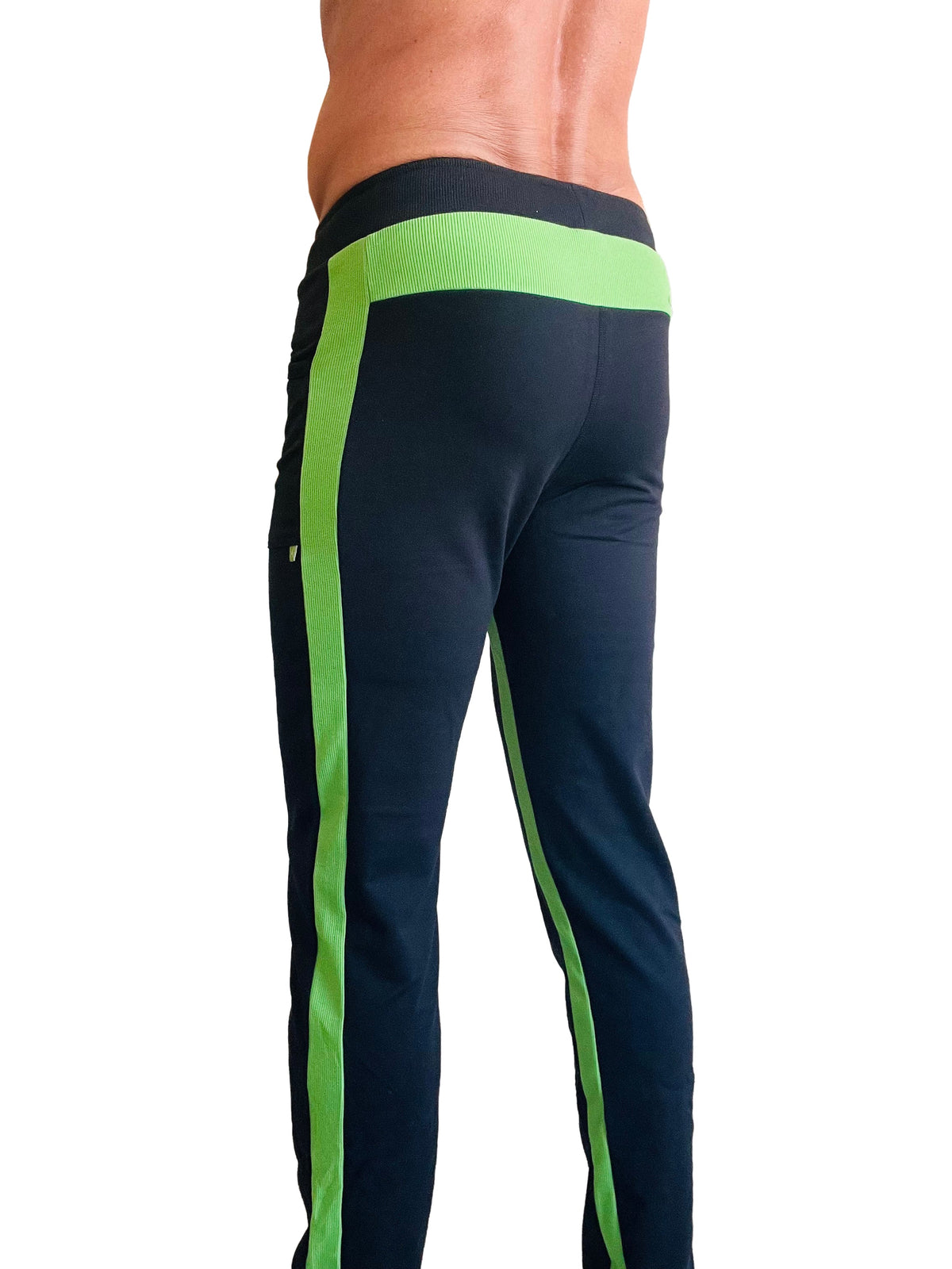Eco-Track Yoga Sweatpants – Black/Bamboo Green