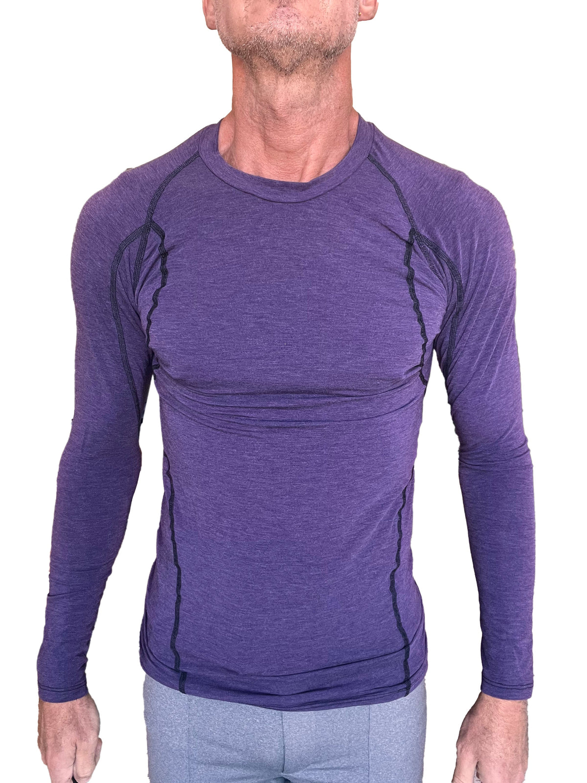 Designer Raglan Long Sleeve Tee – Eggplant Purple