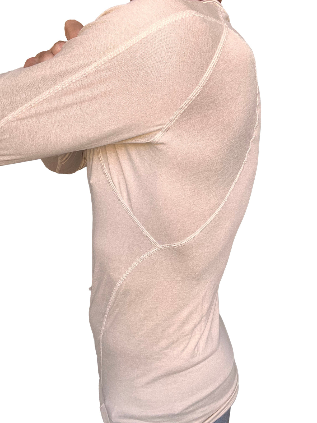 Designer Raglan Long Sleeve Tee – Sand Beige