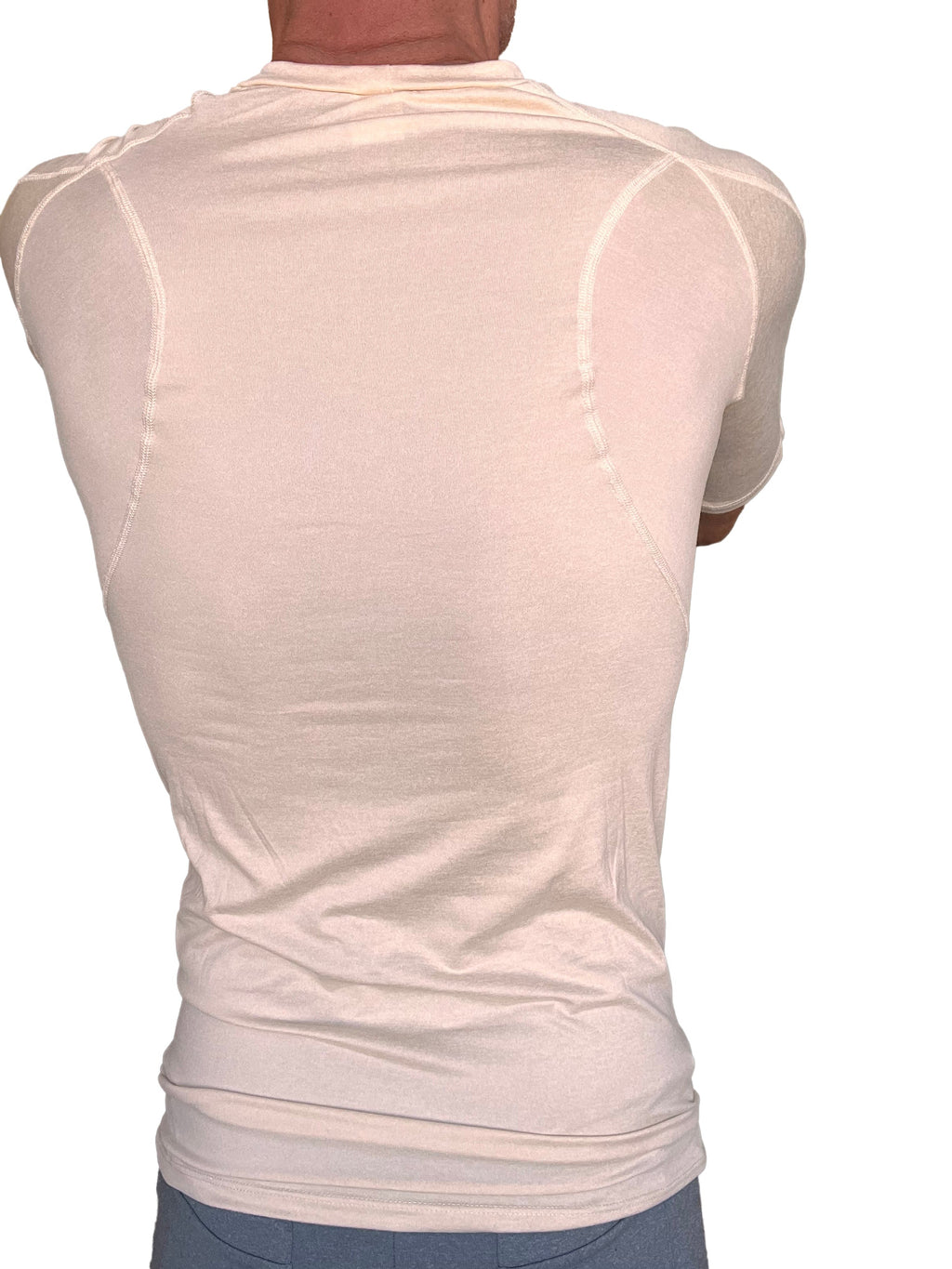 Designer Raglan Crew-Neck Tee – Sand Beige