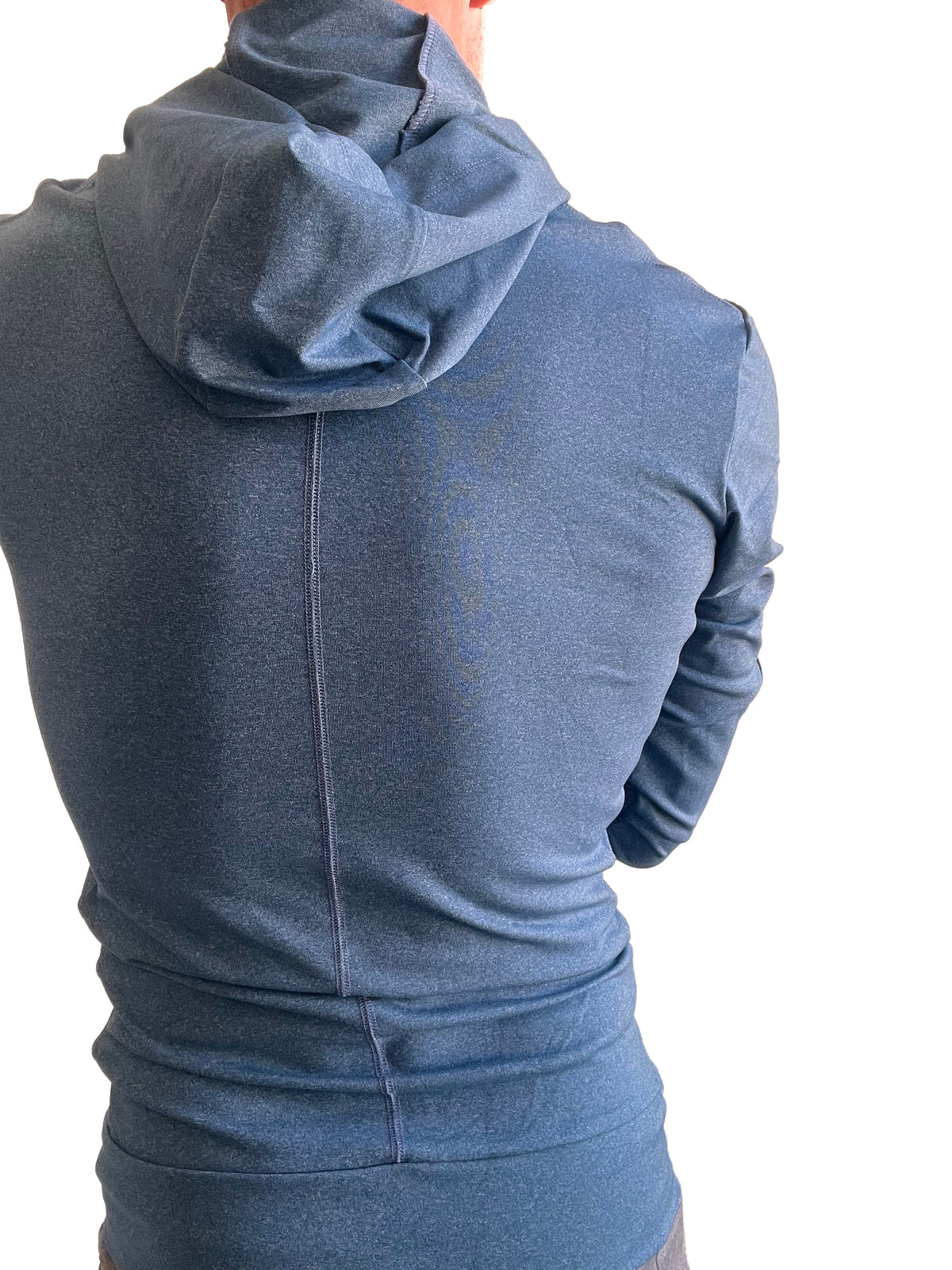 Performance Crossover Zip Hoodie – Coral Blue Heather