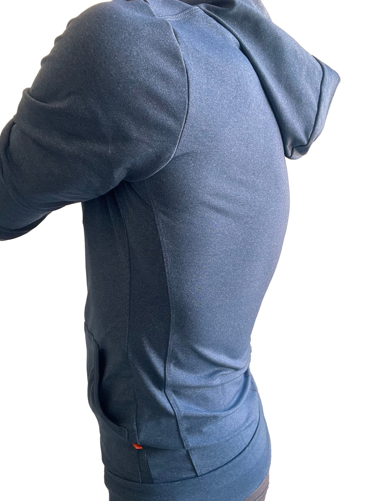 Performance Crossover Zip Hoodie – Coral Blue Heather