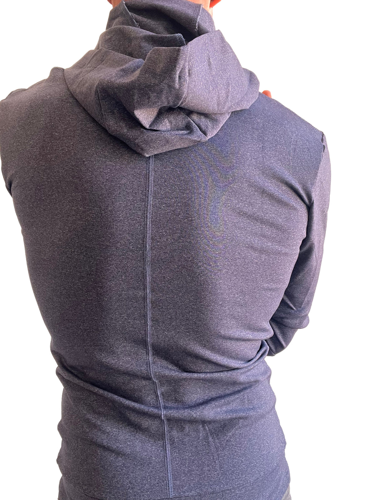 Performance Crossover Zip Hoodie – Navy Blue Heather