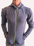 Performance Crossover Zip Hoodie – Navy Blue Heather