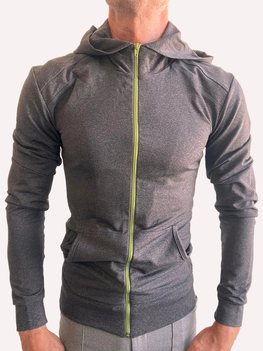 Performance Crossover Zip Hoodie – Charcoal Heather