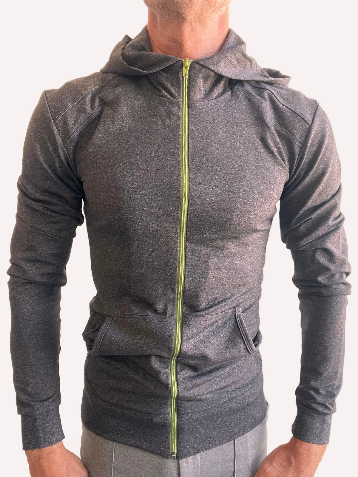Performance Crossover Zip Hoodie – Charcoal Heather