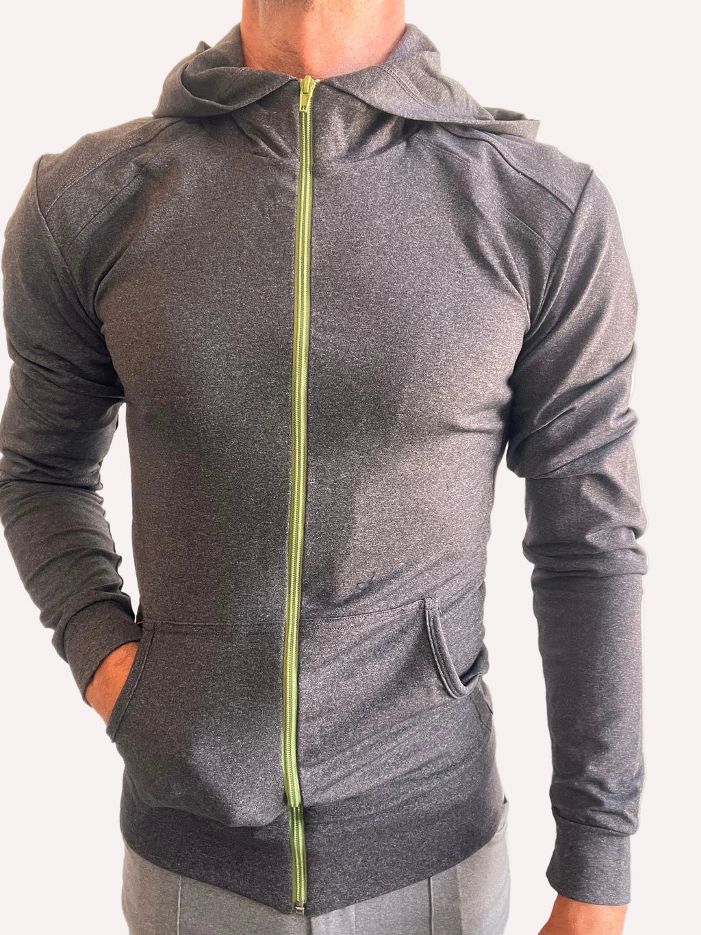 Performance Crossover Zip Hoodie – Charcoal Heather