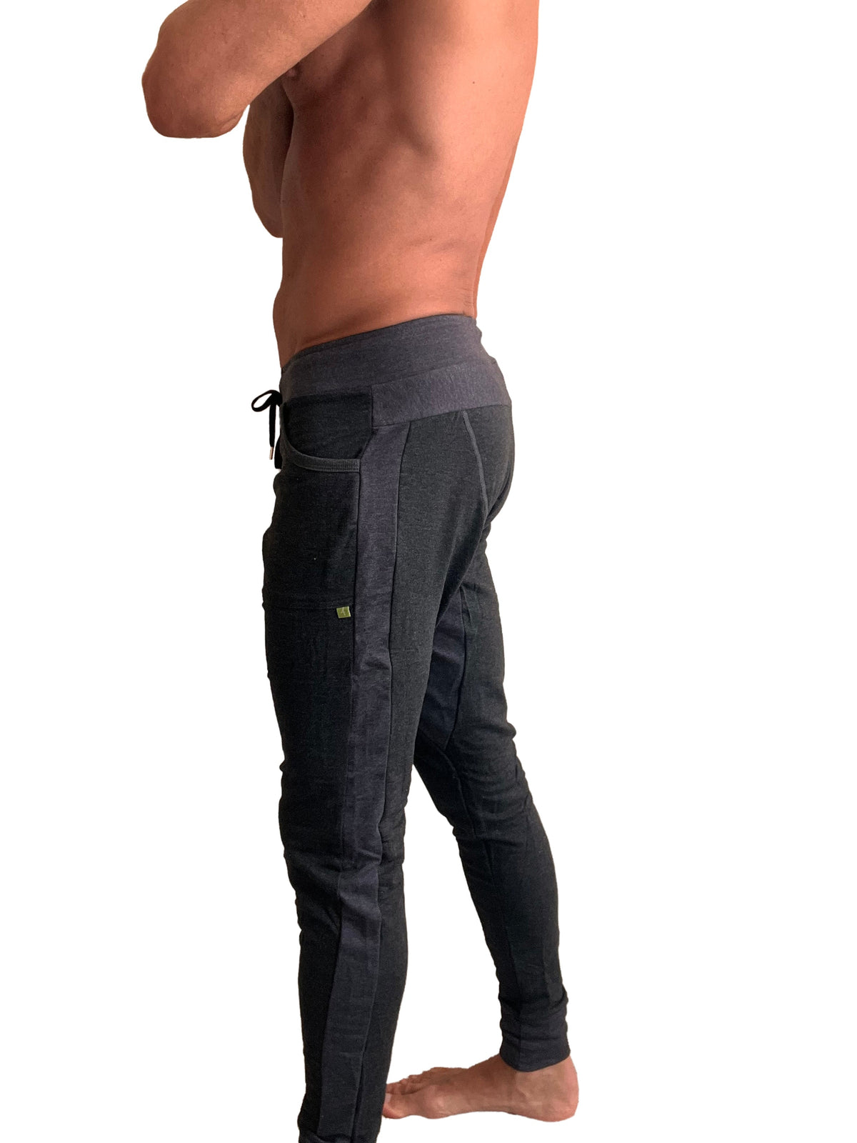 Fleece Long Cuffed Yoga Joggers – Charcoal