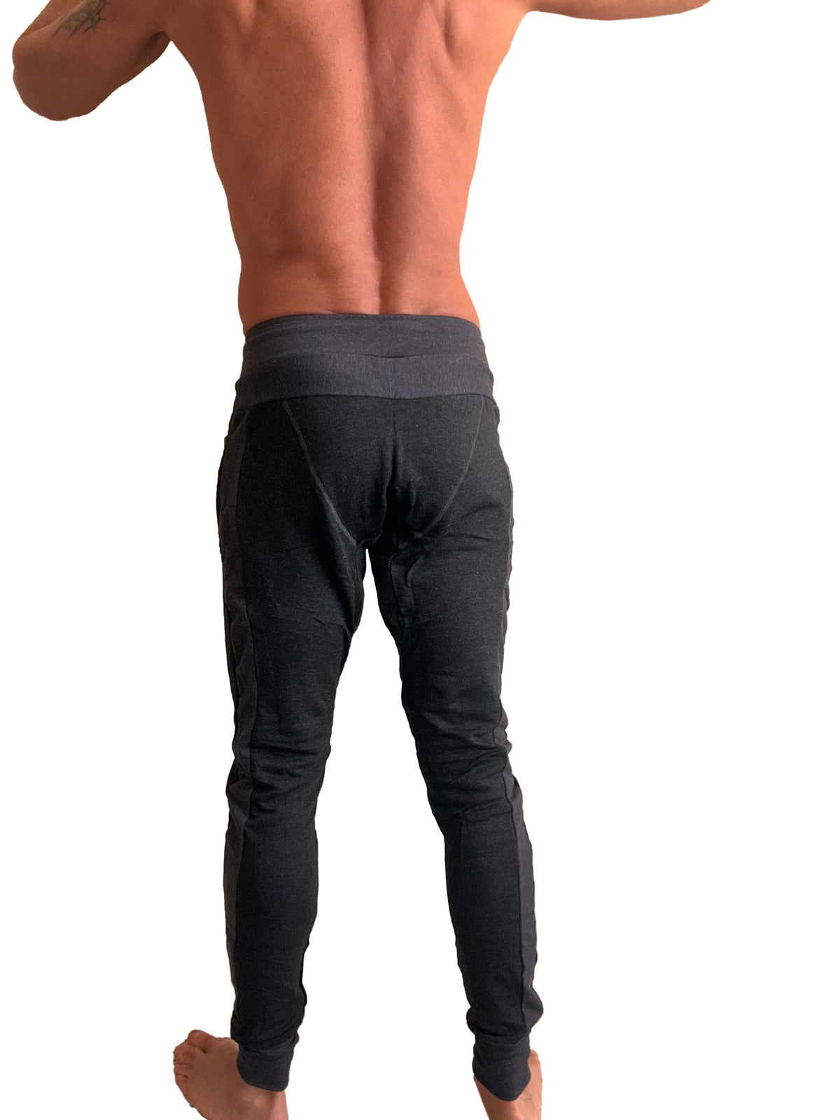 Fleece Long Cuffed Yoga Joggers – Charcoal