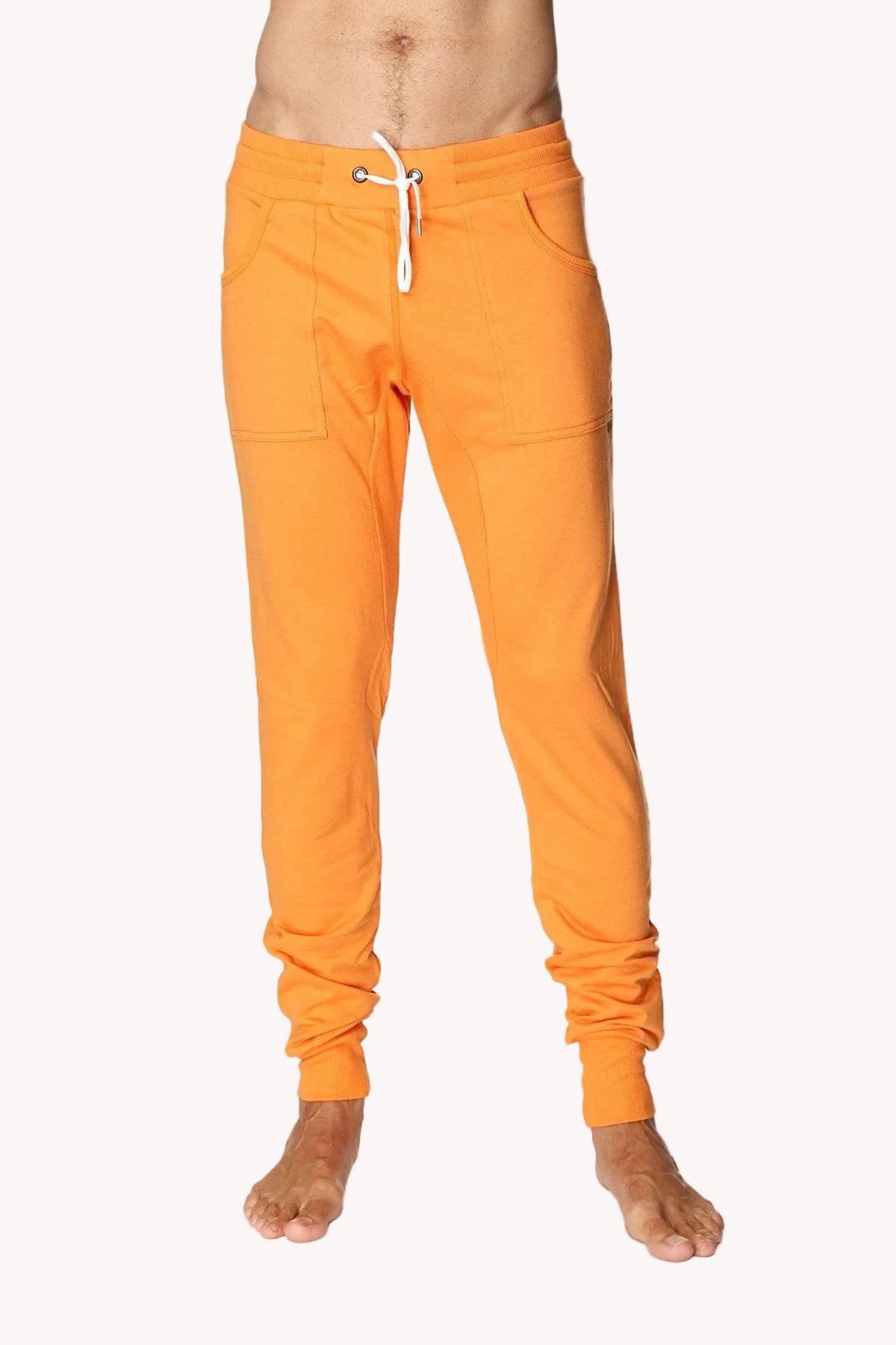Long Cuffed Yoga Joggers – Sun Orange