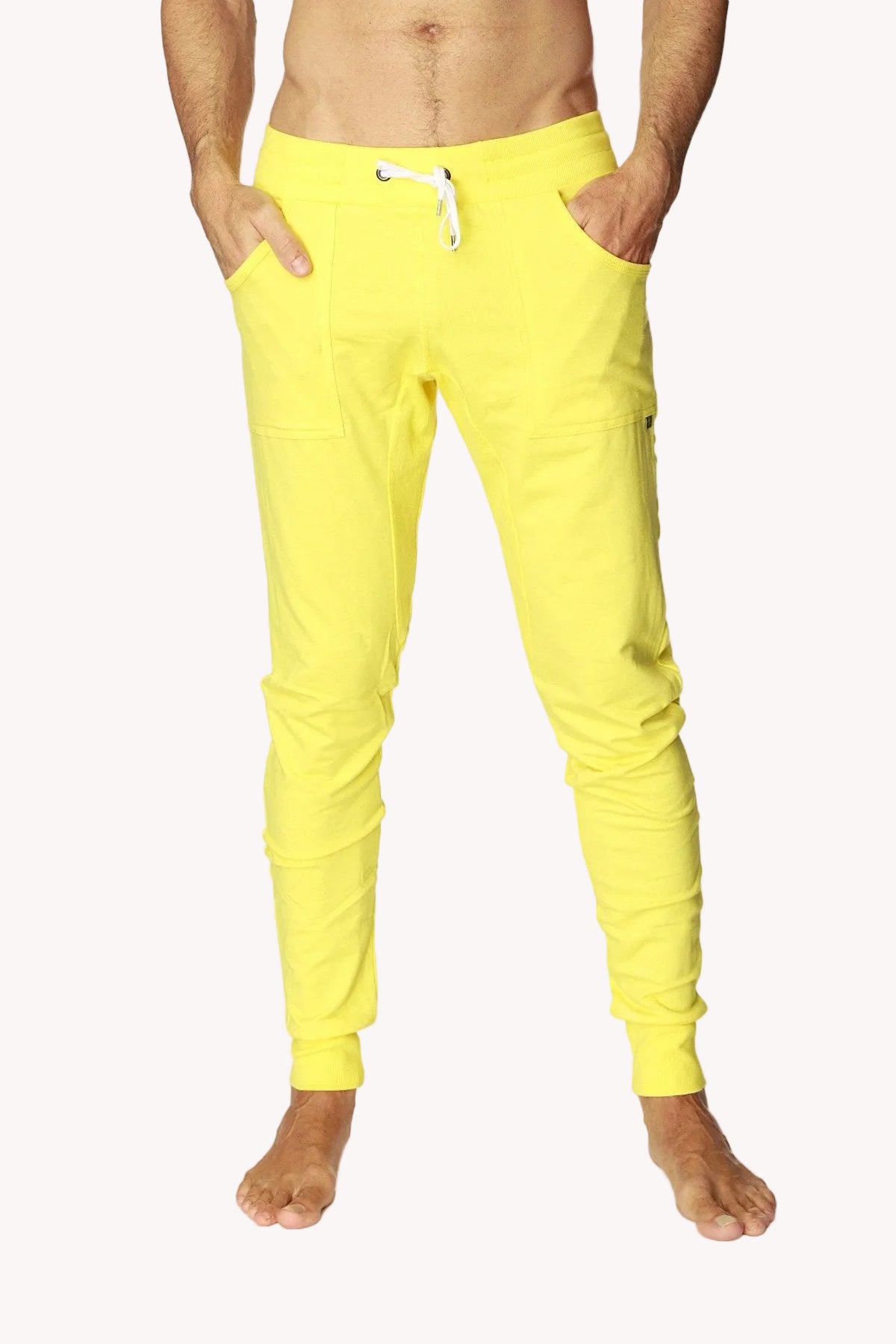 Long Cuffed Yoga Joggers – Tropic Yellow