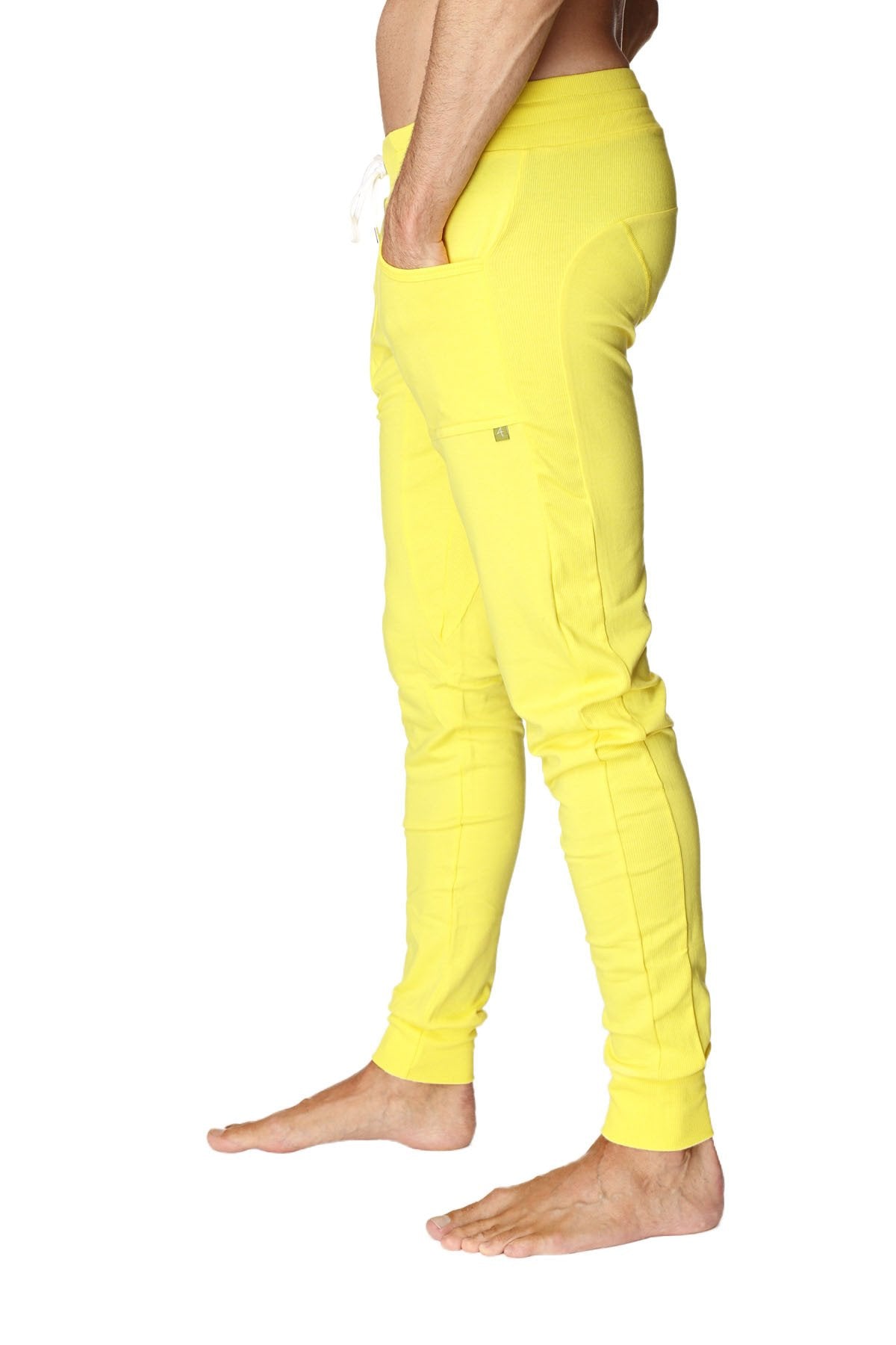Long Cuffed Yoga Joggers – Tropic Yellow