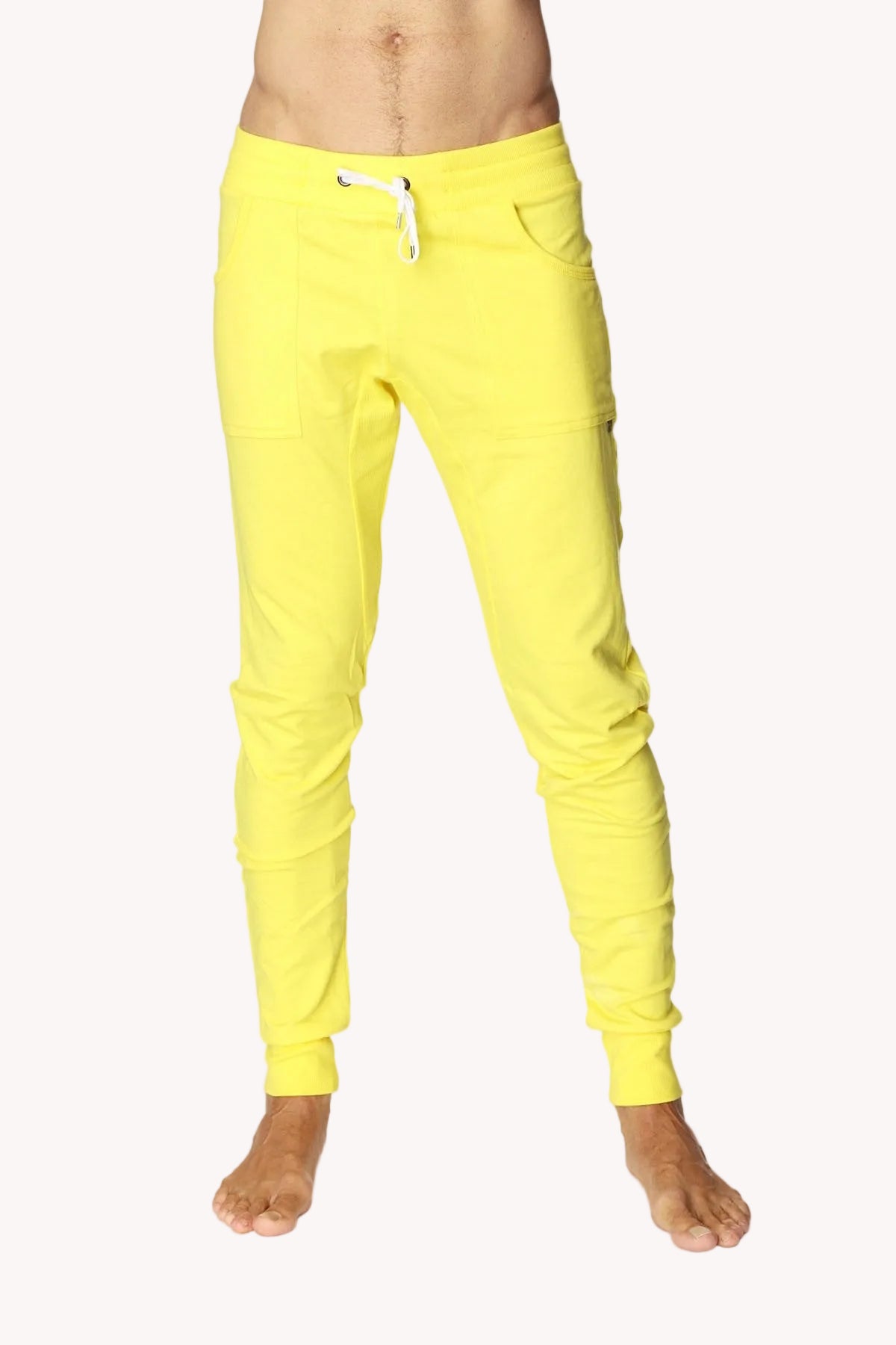 Long Cuffed Yoga Joggers – Tropic Yellow