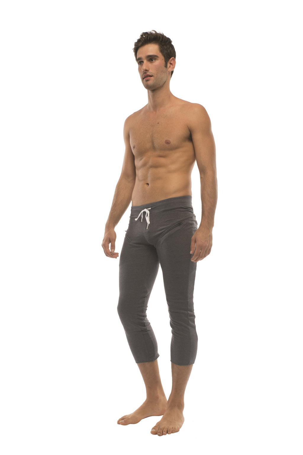 4/5 Zip-Pocket Capri Yoga Pants – Charcoal