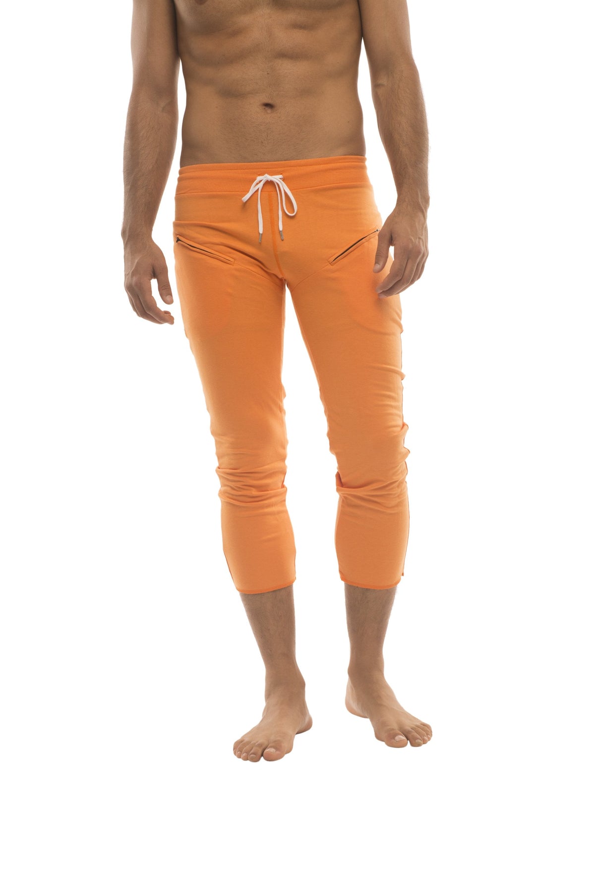 4/5 Zip-Pocket Capri Yoga Pants – Orange