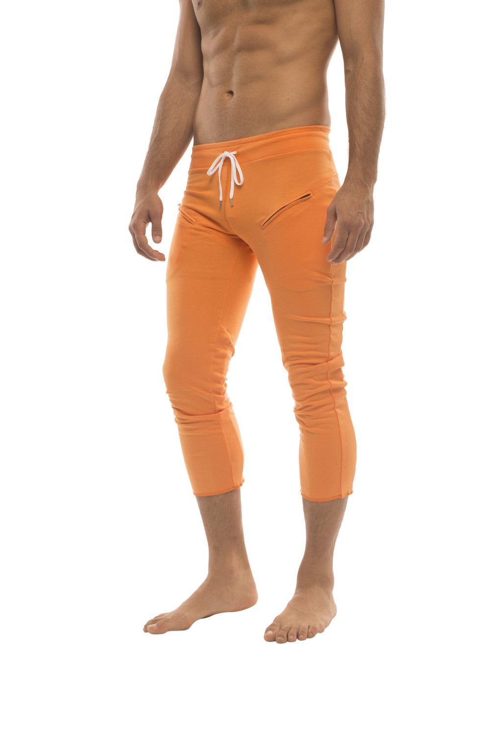 4/5 Zip-Pocket Capri Yoga Pants – Orange