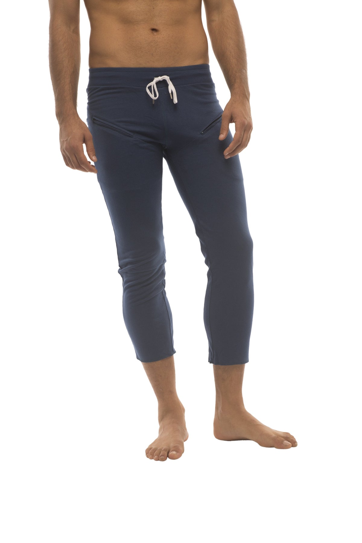4/5 Zip-Pocket Capri Yoga Pants – Royal Blue