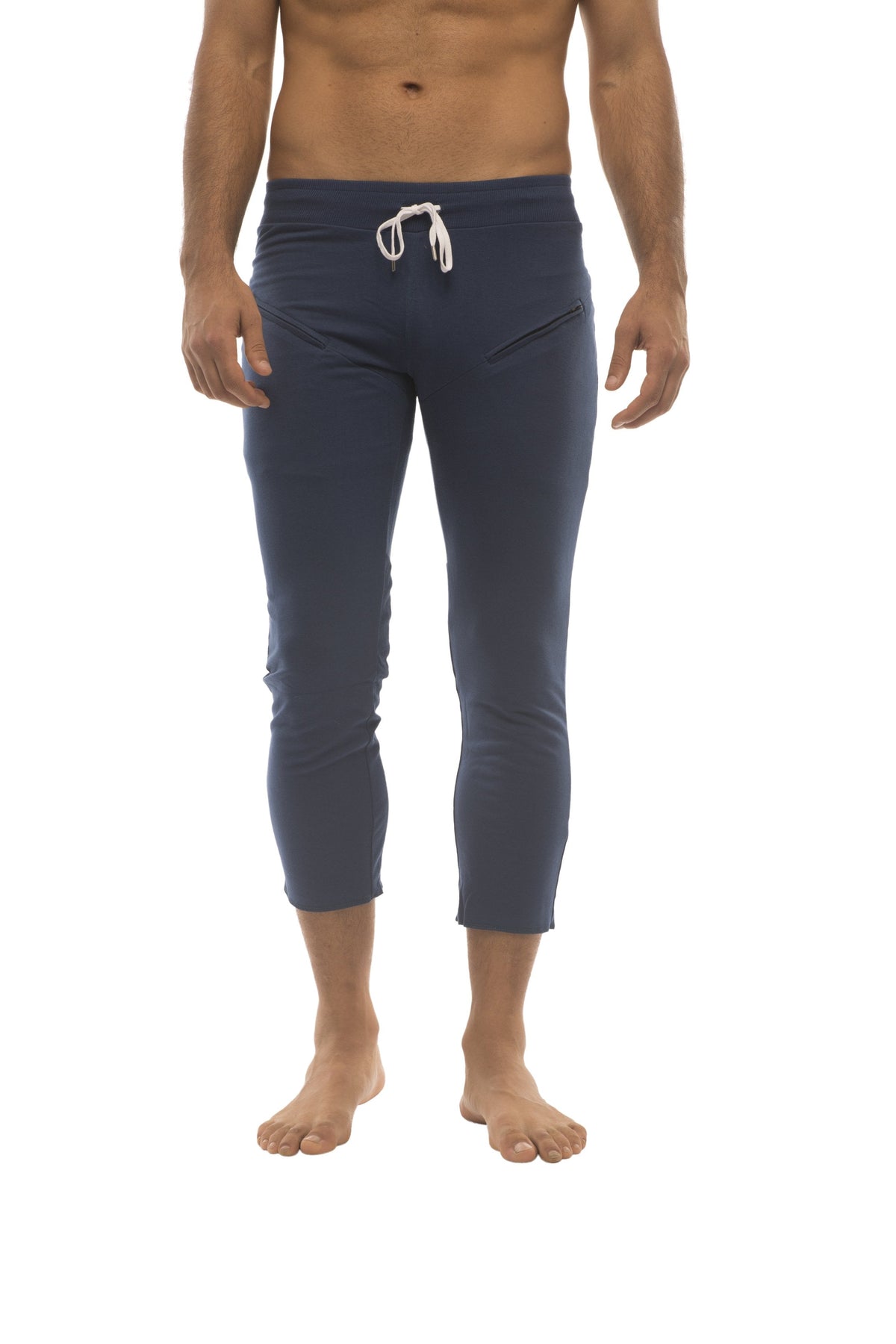 4/5 Zip-Pocket Capri Yoga Pants – Royal Blue