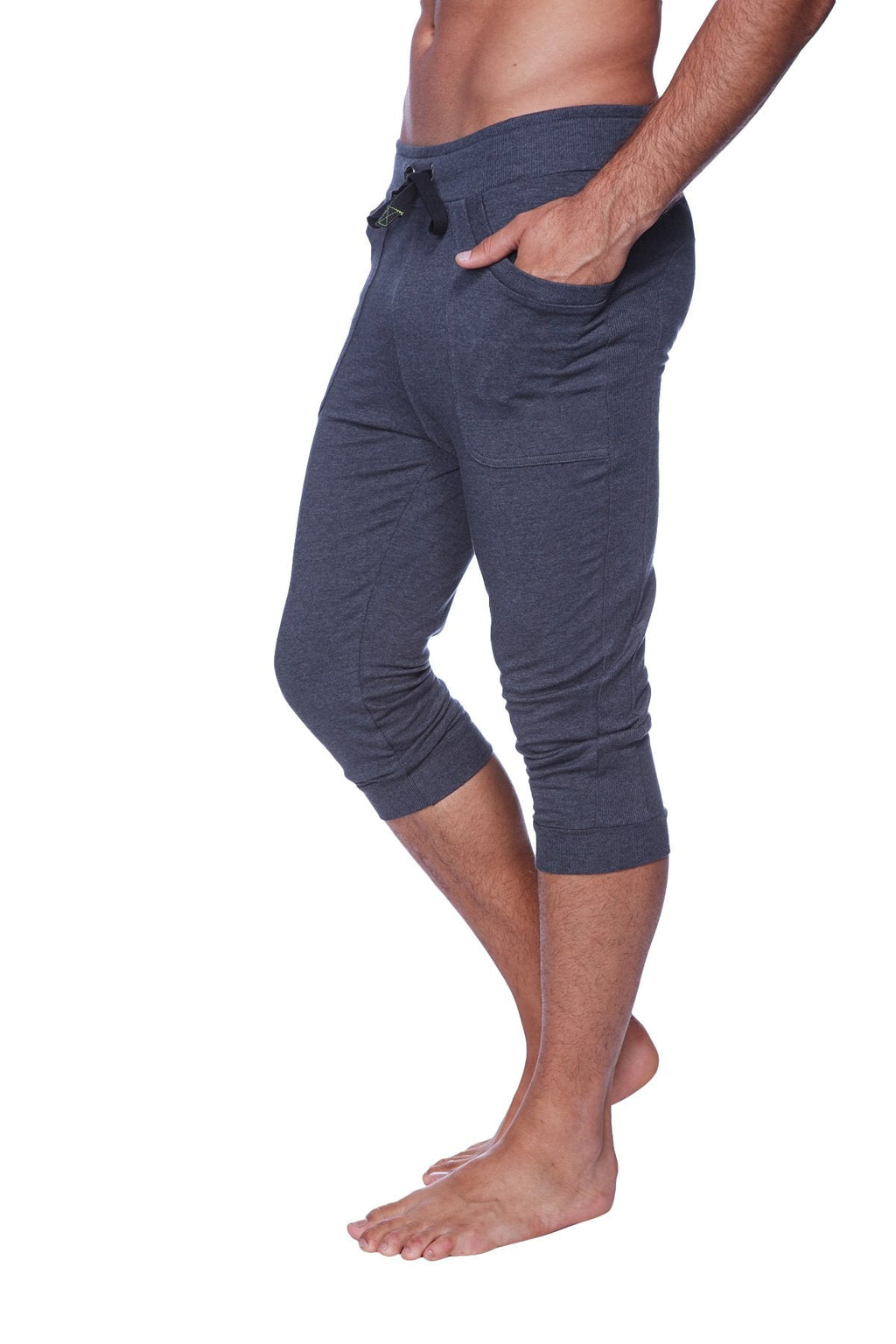 Cuffed Capri Yoga Pants – Charcoal