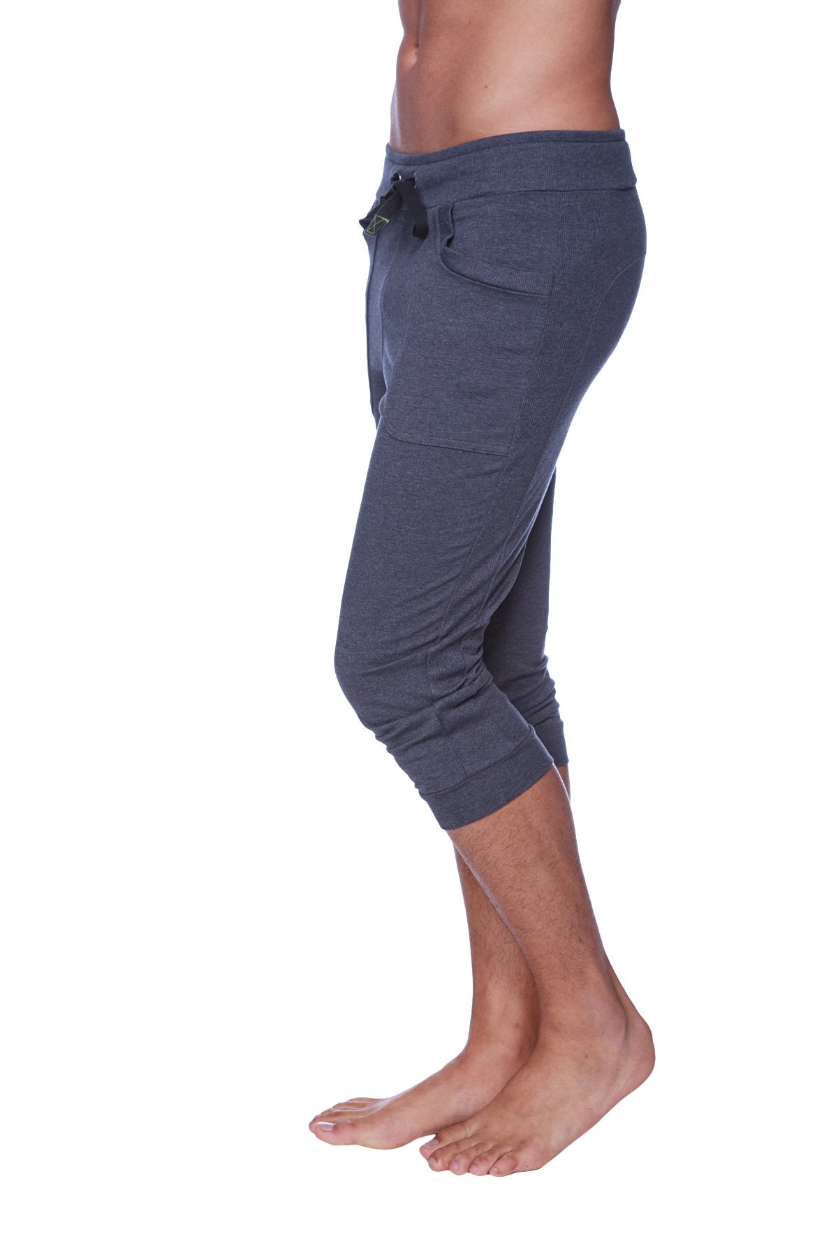 Cuffed Capri Yoga Pants – Charcoal