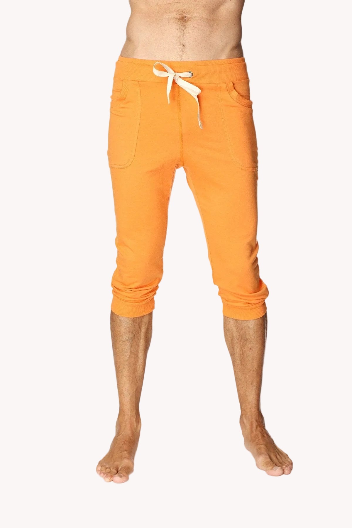 Cuffed Capri Yoga Pants – Sun Orange