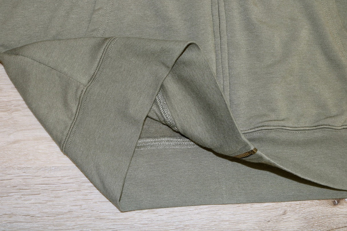 Bamboo French Terry Full-Zip Hoodie – Burnt Olive