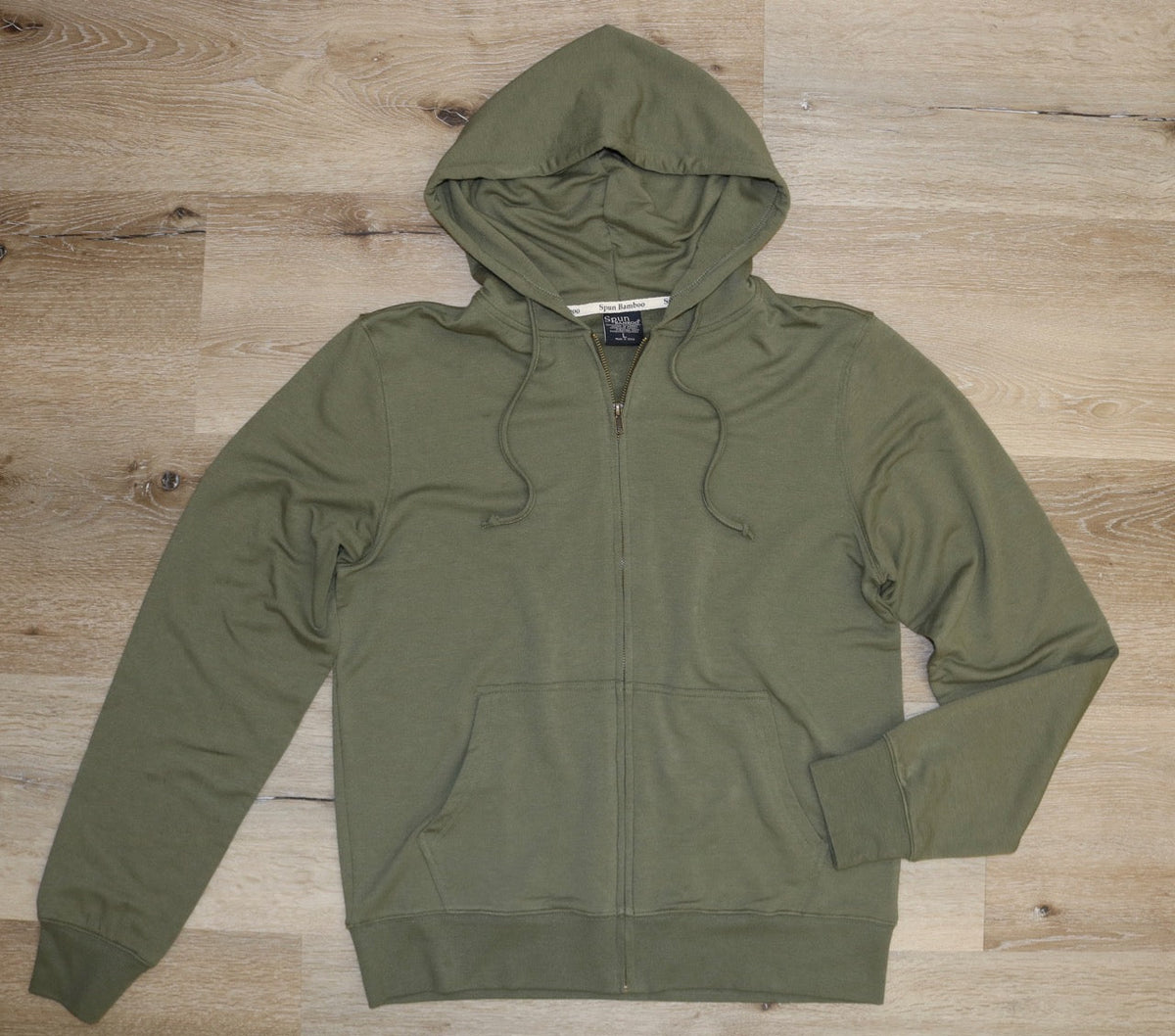 Bamboo French Terry Full-Zip Hoodie – Burnt Olive