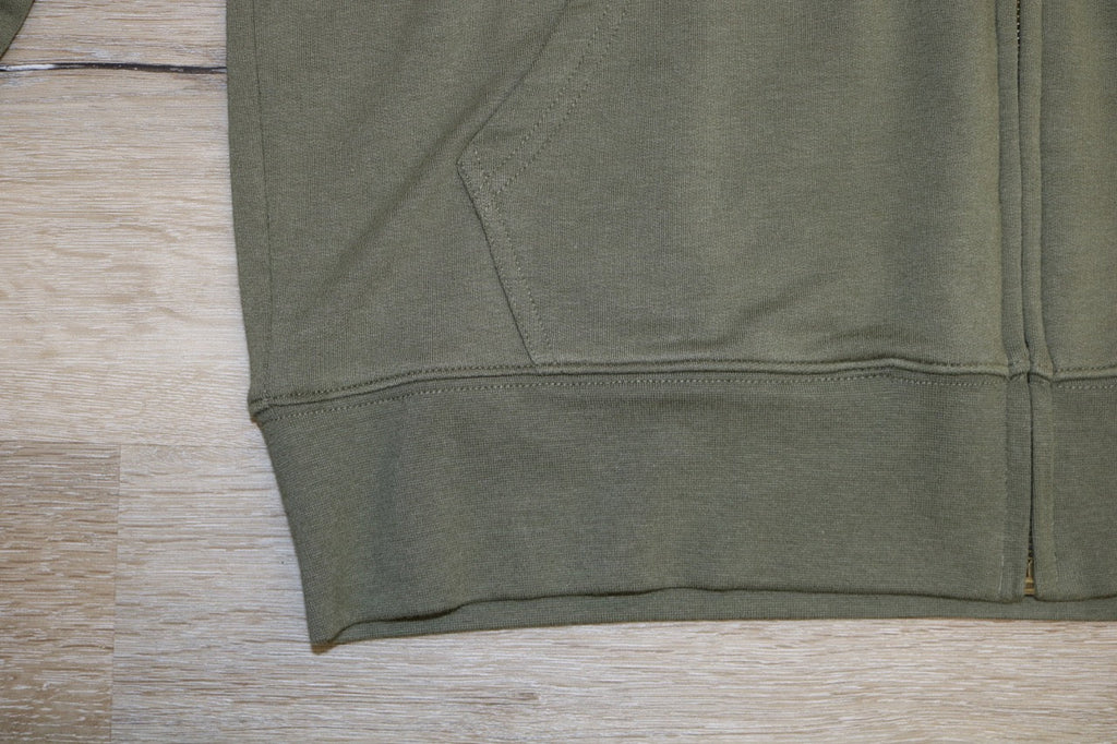 Bamboo French Terry Full-Zip Hoodie – Burnt Olive
