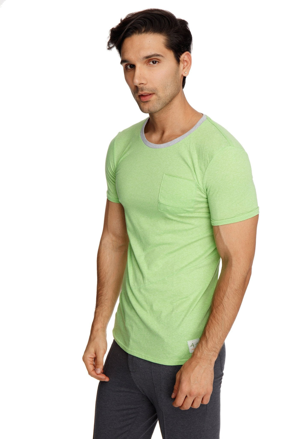 Perfect Pocket Crew-Neck Tee – Lime Slub
