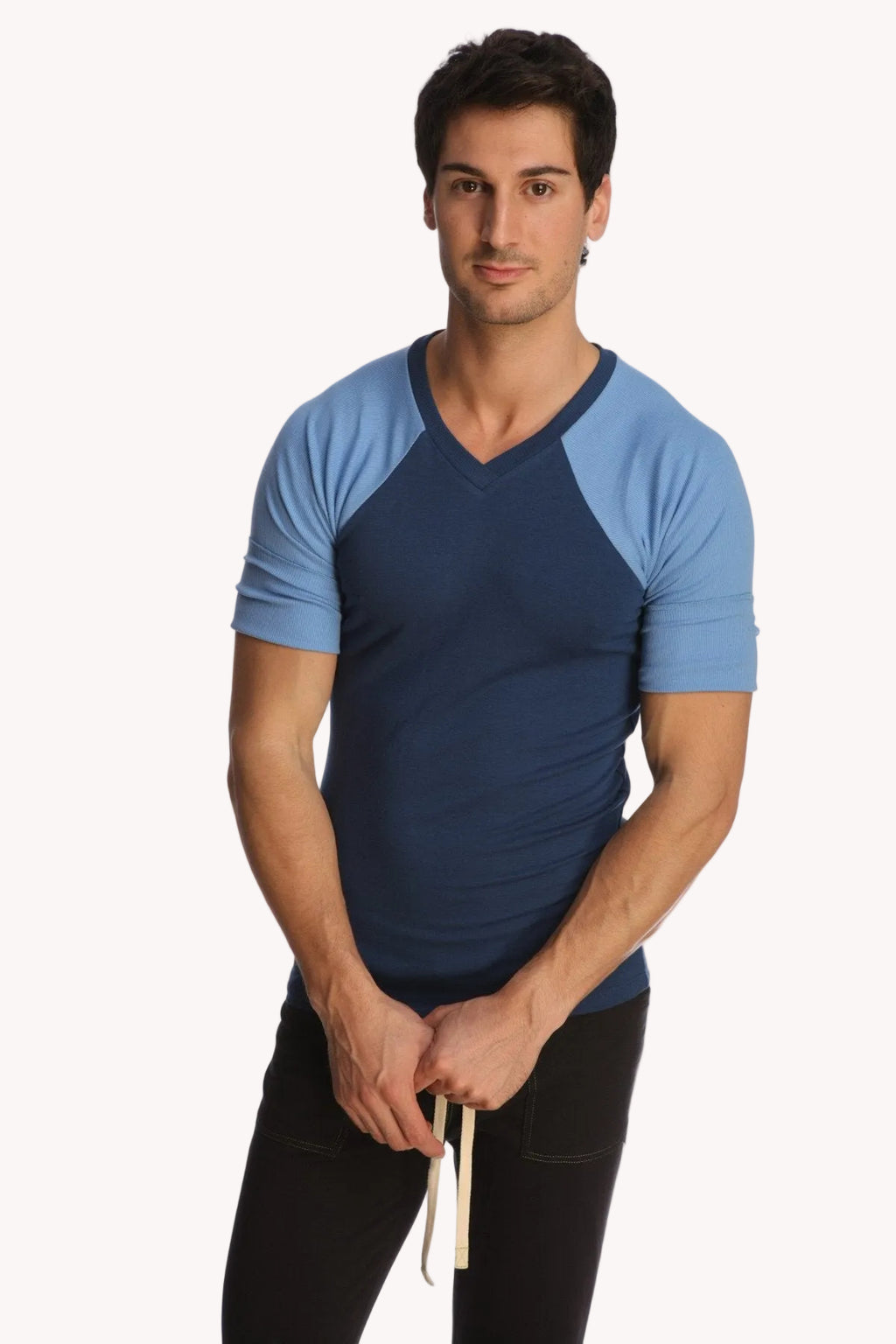 Raglan Virtual Crew-Neck Tee – Royal Blue