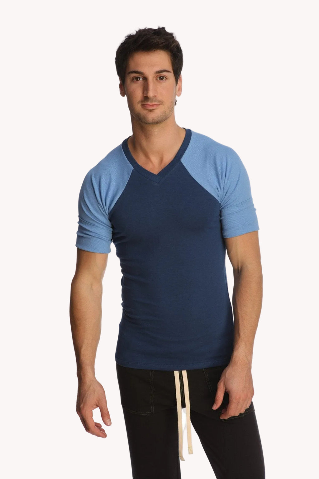 Raglan Virtual Crew-Neck Tee – Royal Blue