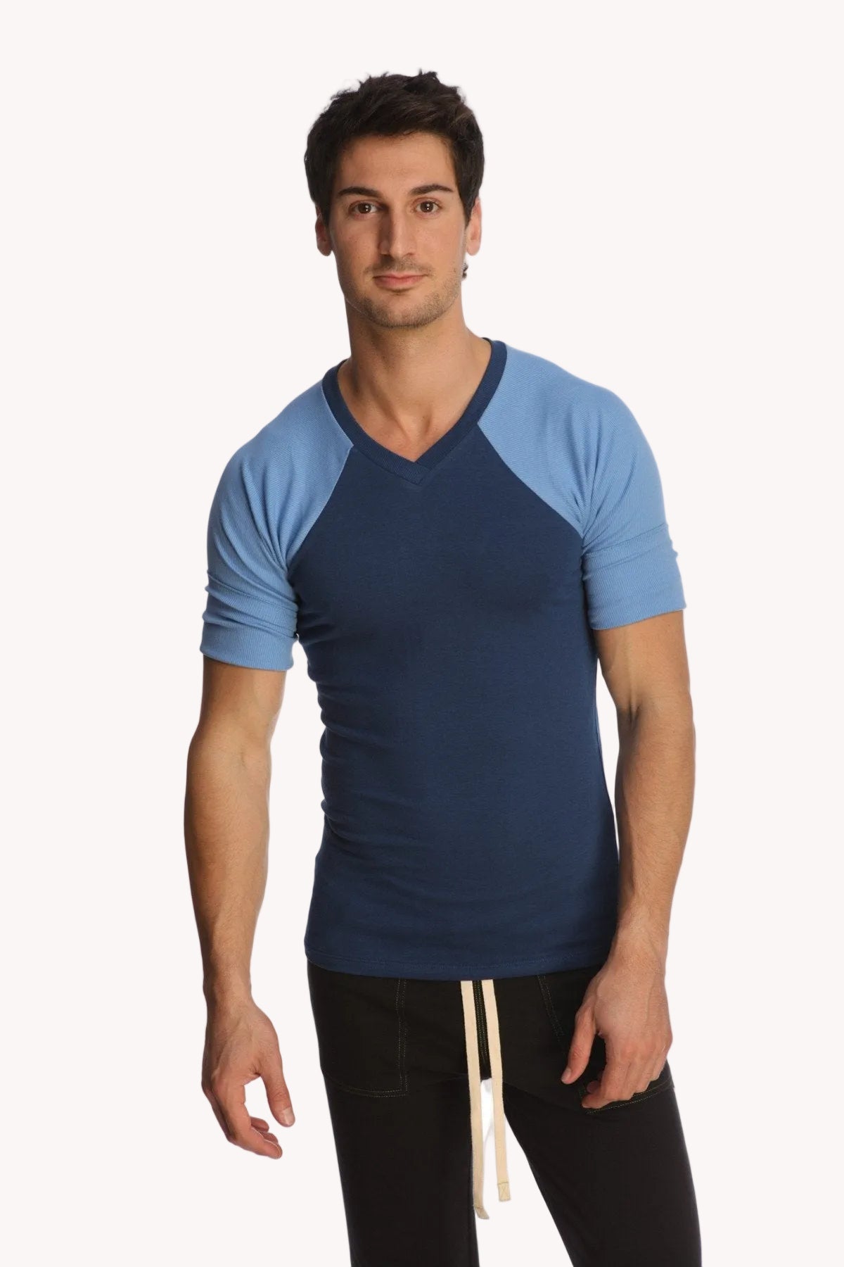 Raglan Virtual Crew-Neck Tee – Royal Blue
