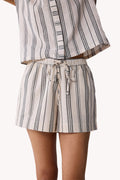 Organic Cotton Drawstring Shorts – Stripes