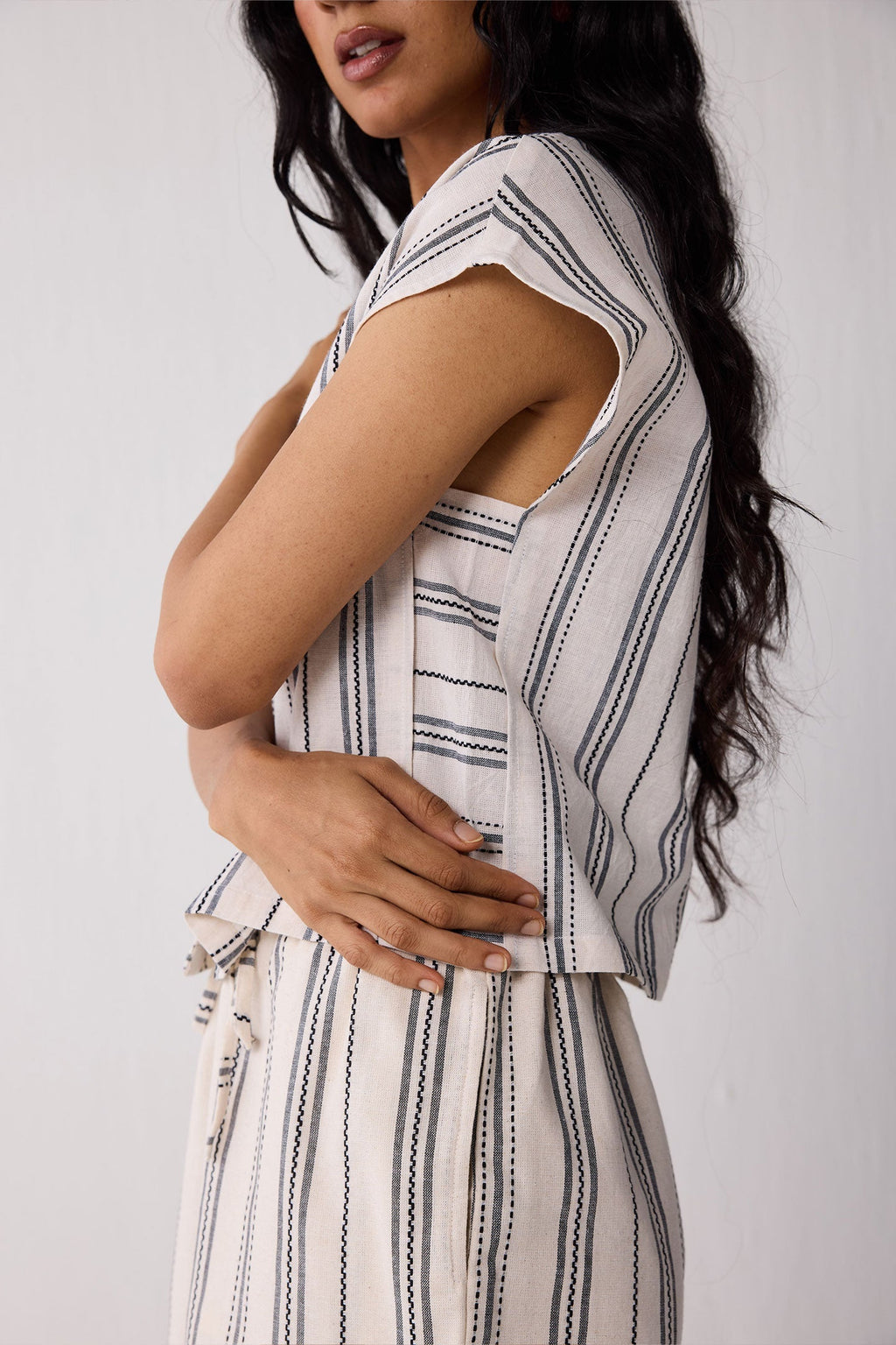 Organic Cotton Drawstring Shorts – Stripes