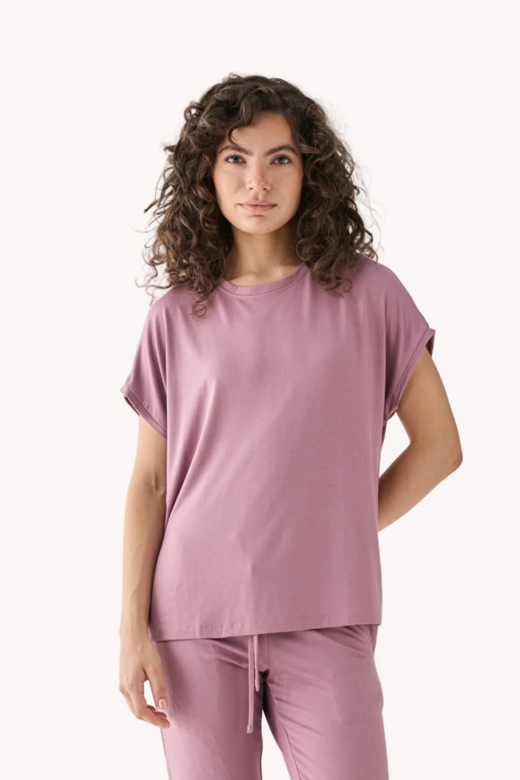 Relaxed Modal Tee – Dusty Rose