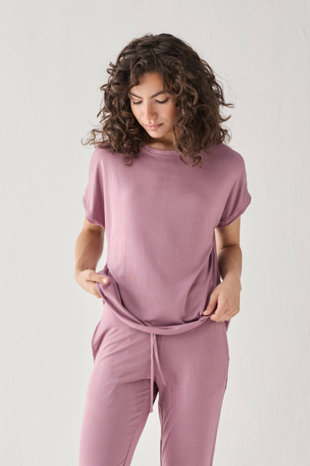 Relaxed Modal Tee – Dusty Rose