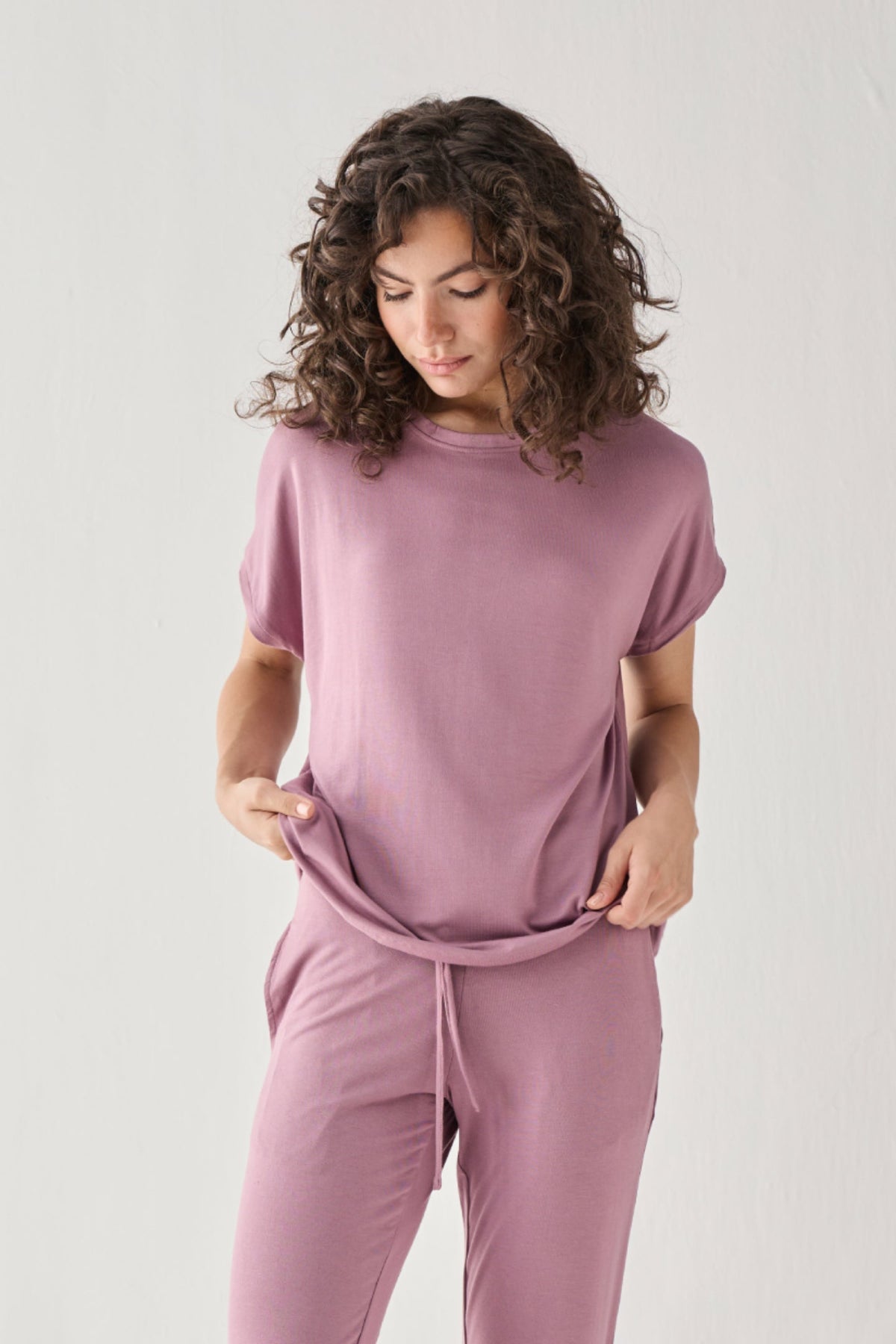 Relaxed Modal Tee – Dusty Rose
