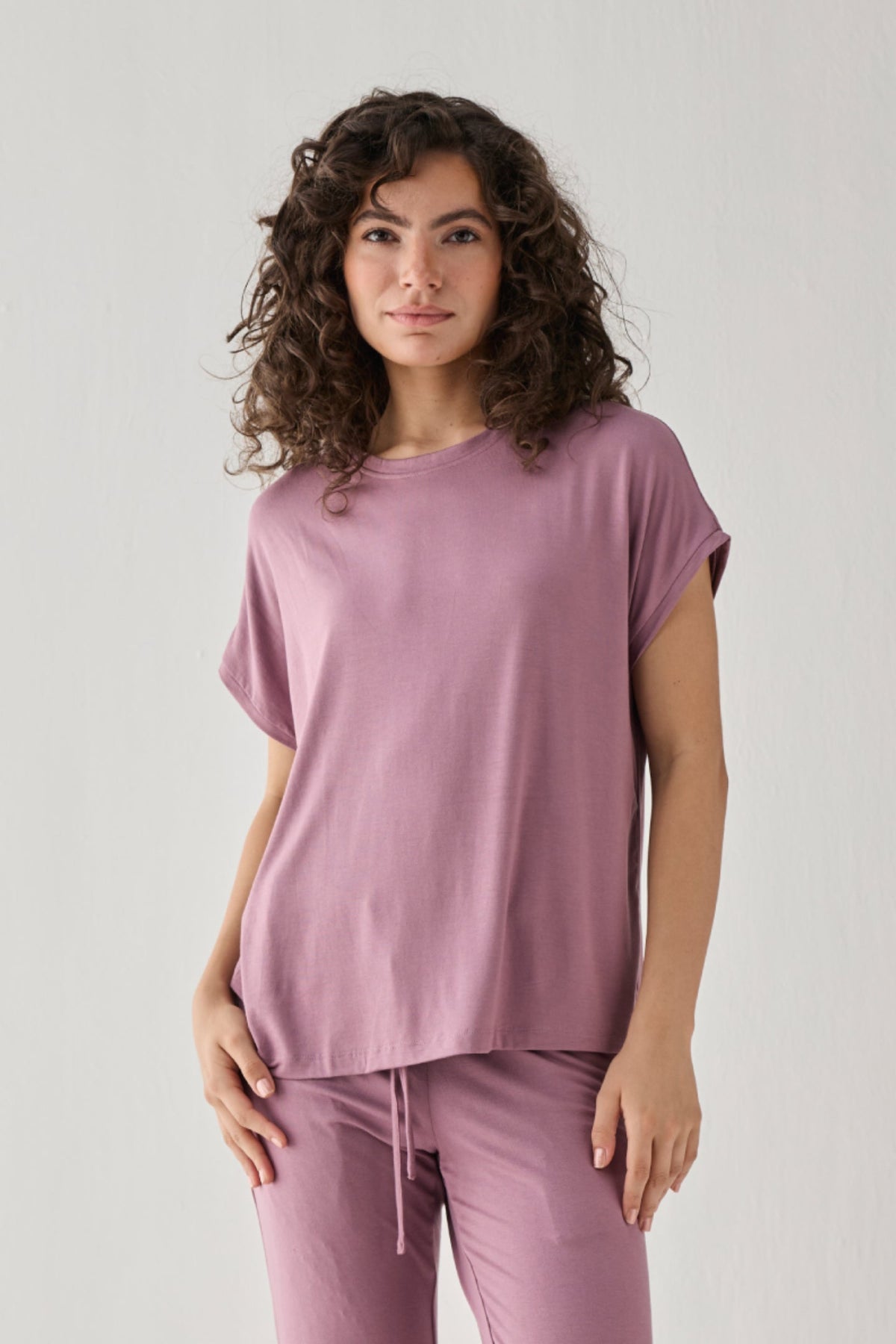 Relaxed Modal Tee – Dusty Rose