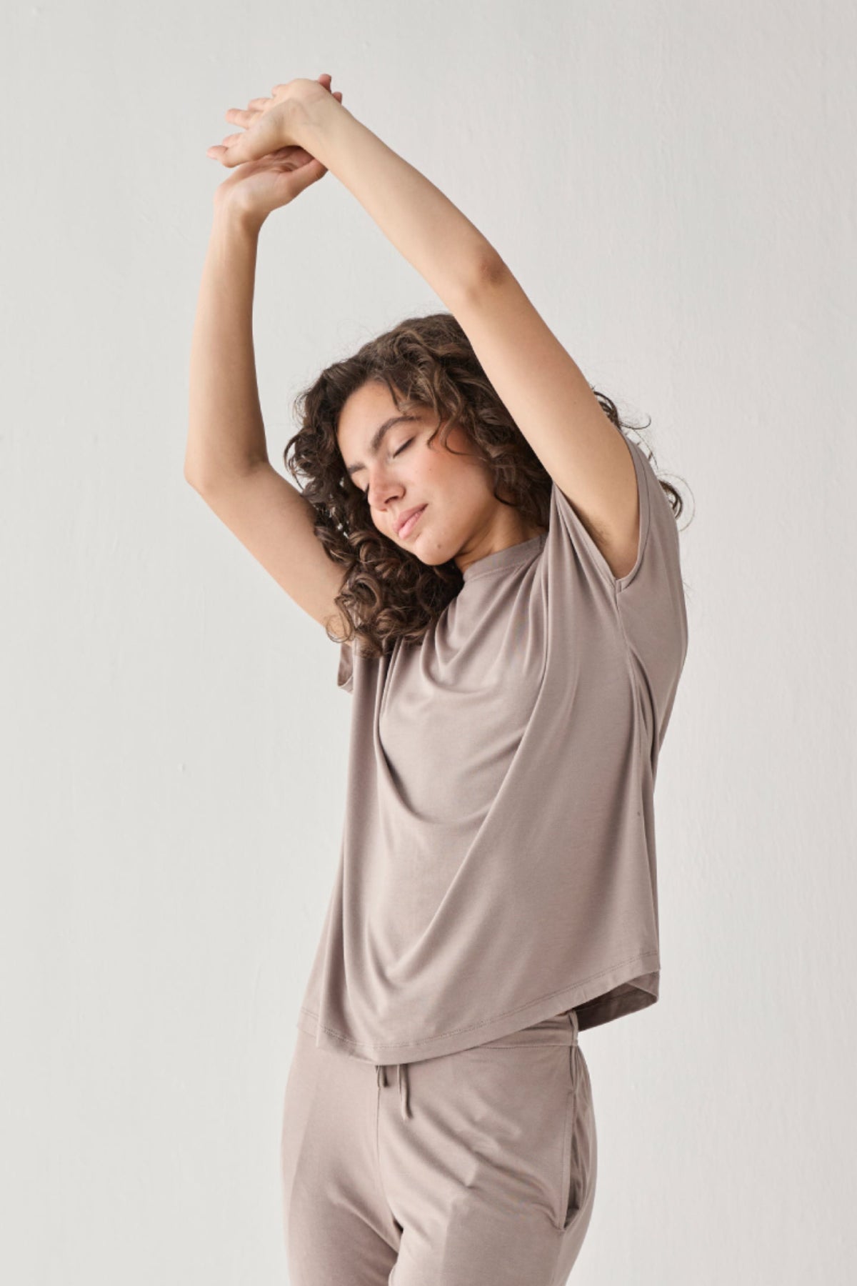 Relaxed Modal Tee – Earth Grey