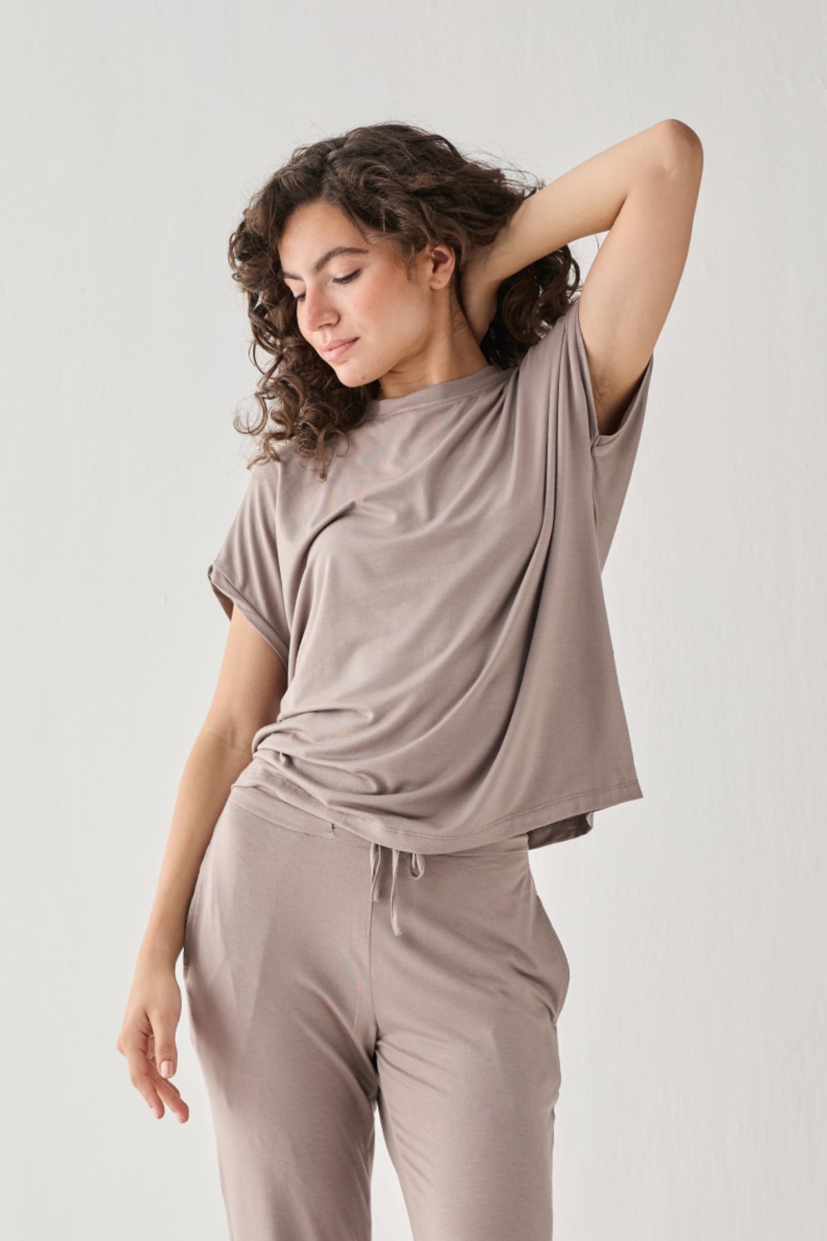 Relaxed Modal Tee – Earth Grey
