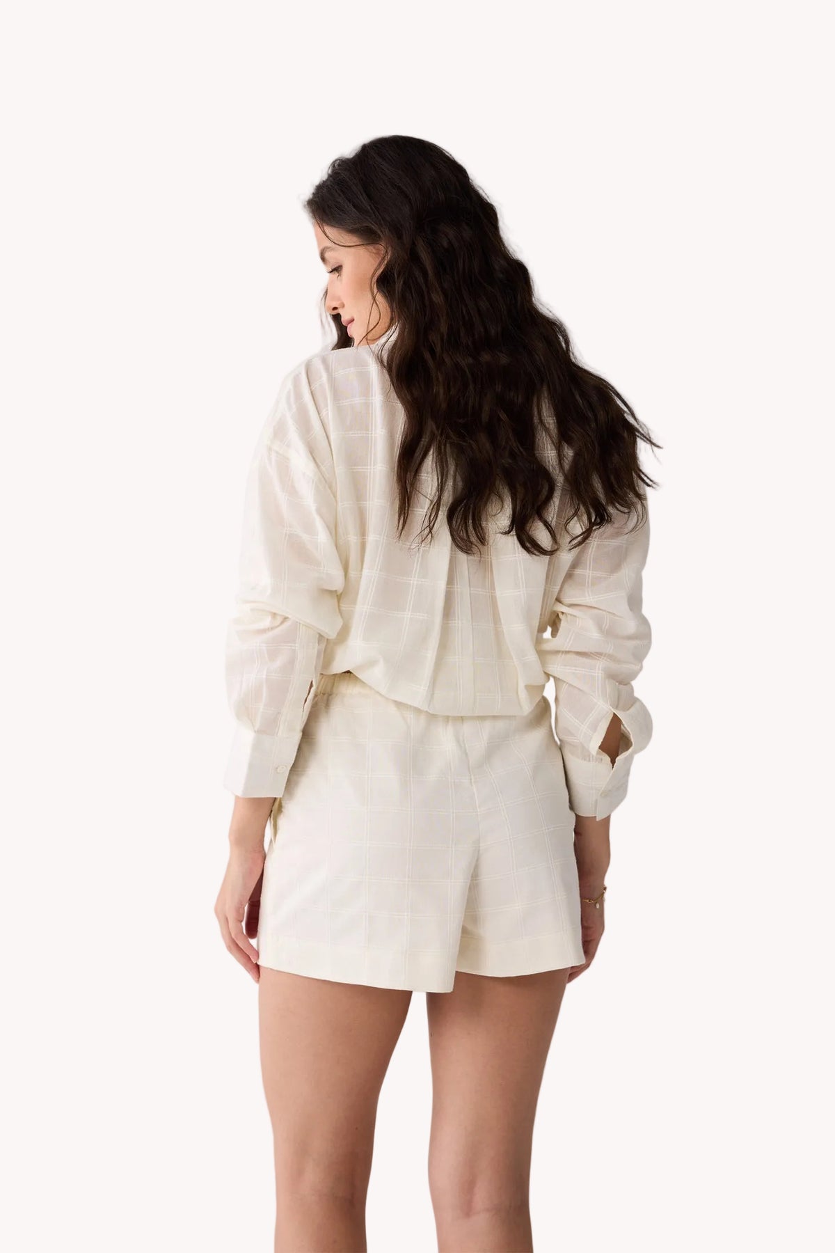 Textured Organic Cotton Drawstring Shorts
