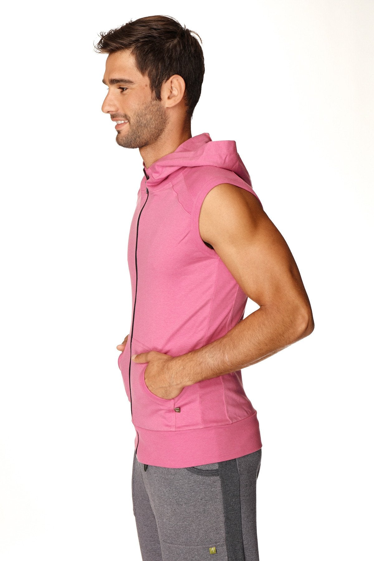 Sleeveless Zip Yoga Hoodie – Berry