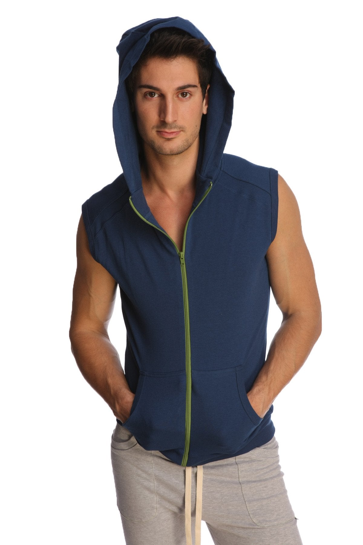 Sleeveless Yoga Hoodie – Royal Blue