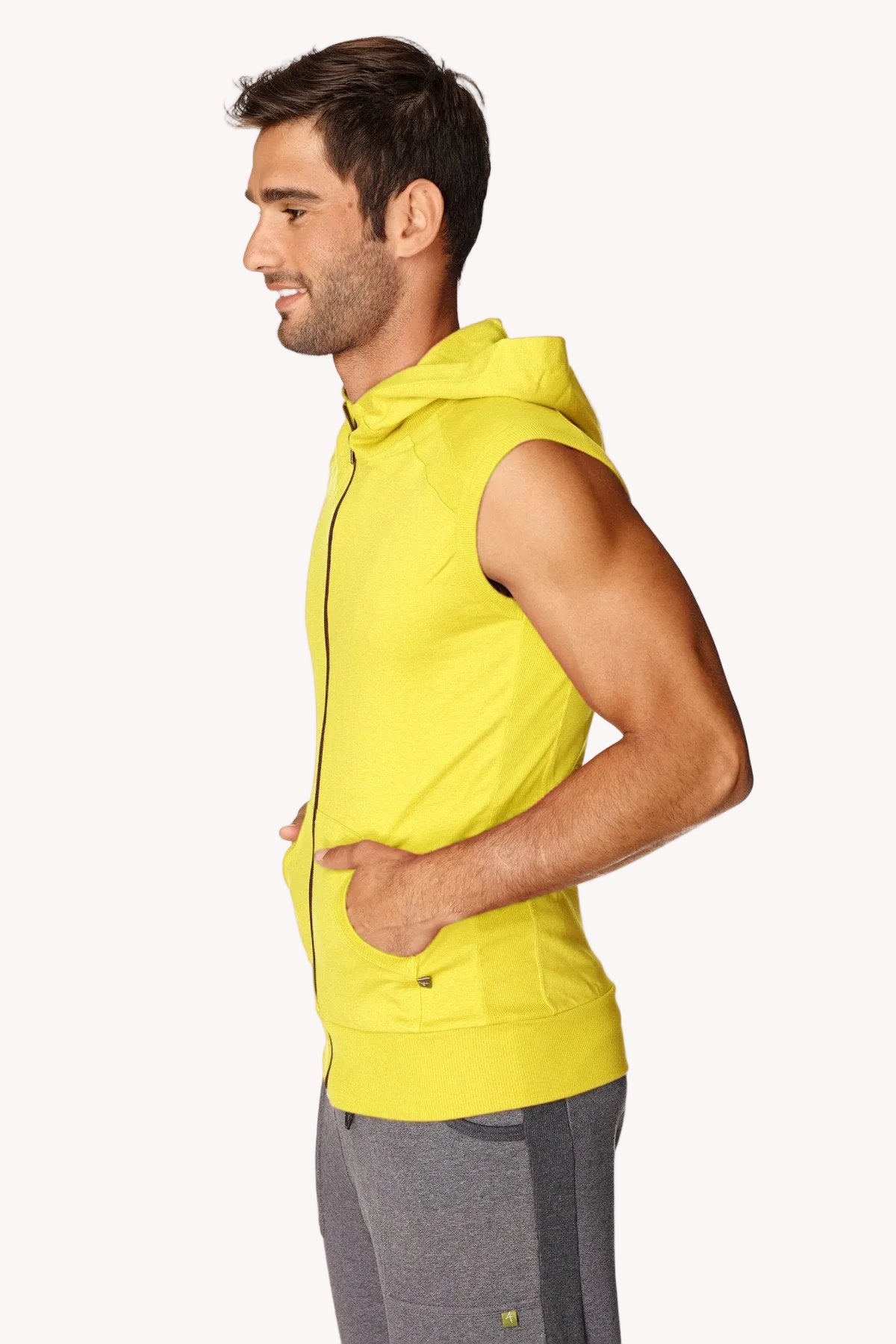 Sleeveless Yoga Hoodie – Tropic Yellow