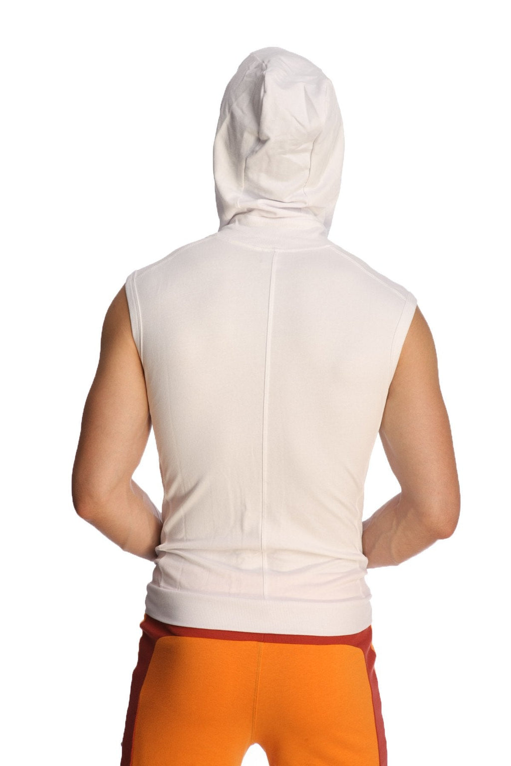 Sleeveless Yoga Hoodie – White