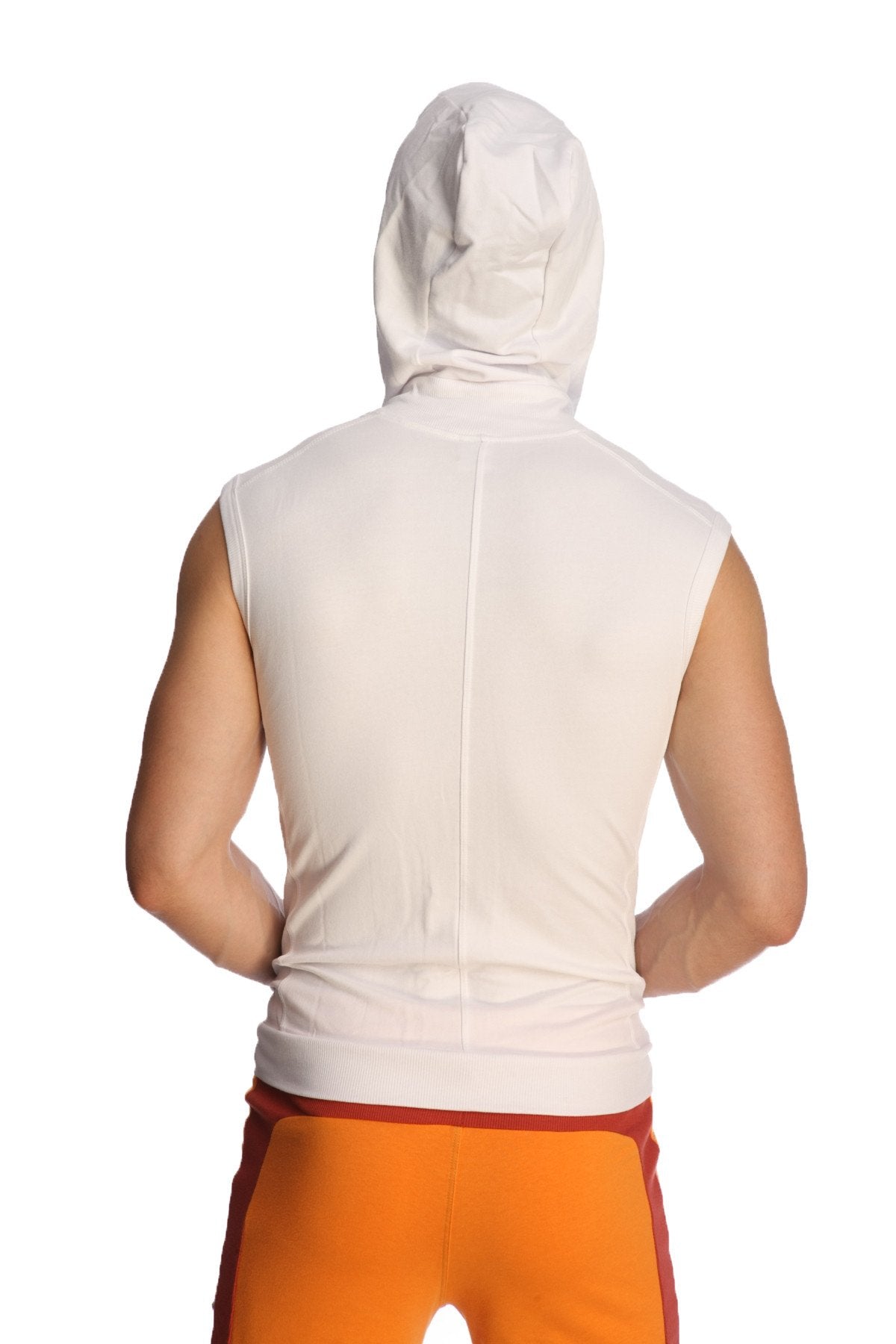 Sleeveless Yoga Hoodie – White