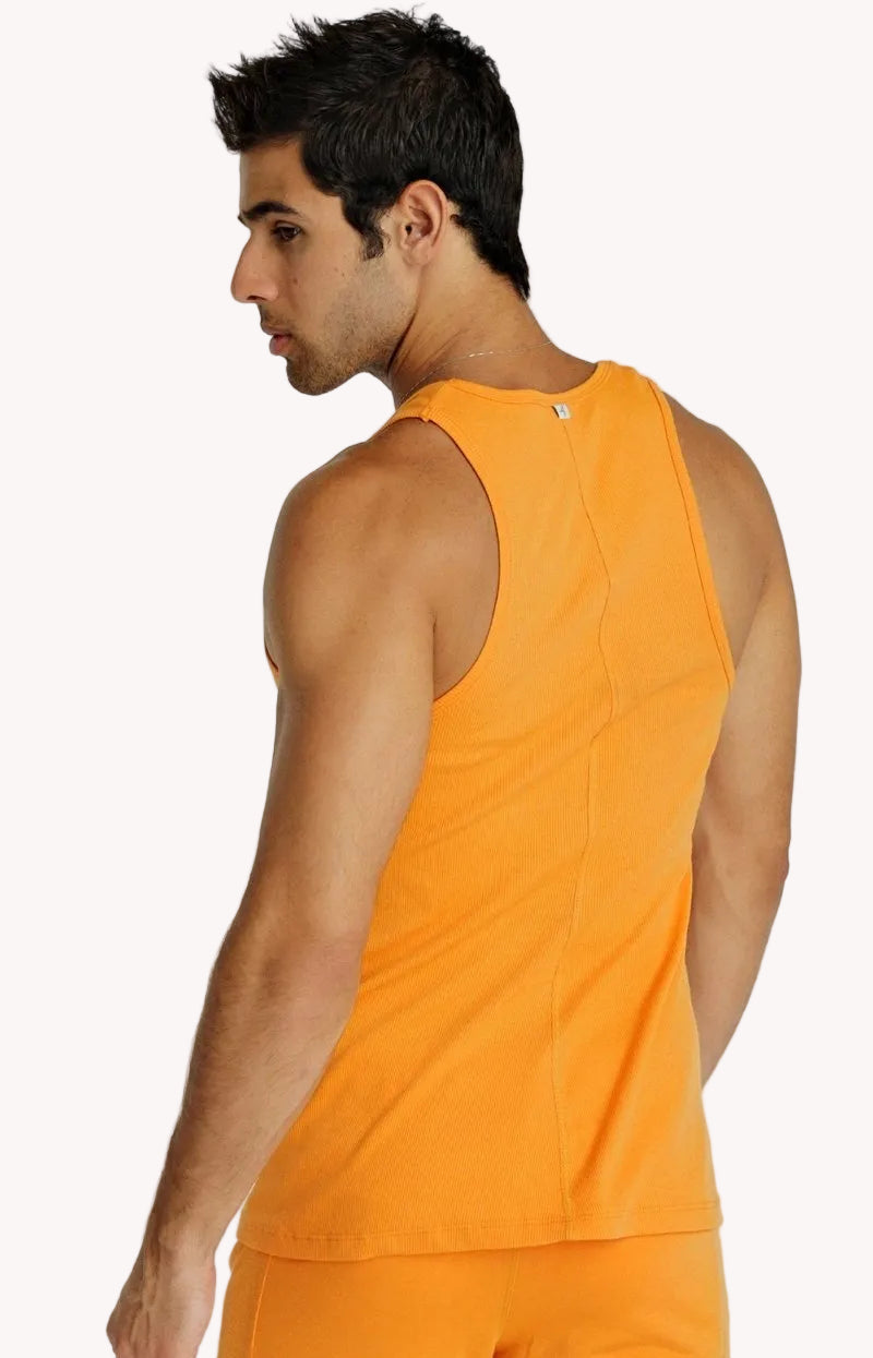 Sustain Rib Tank Top – Sun Orange