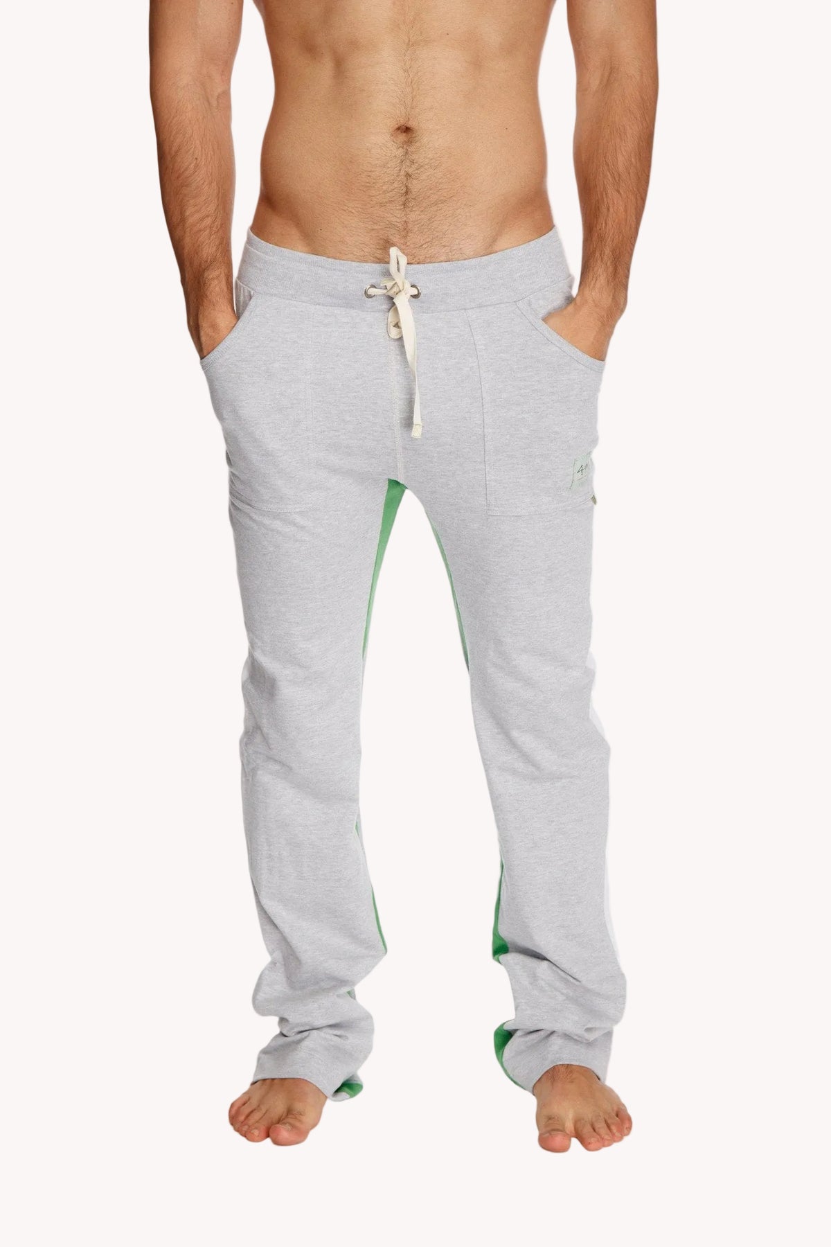 Ultra-Flex Yoga Sweatpants – Grey with White & Green